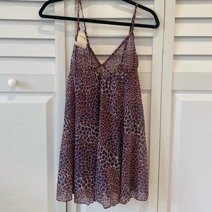 Brazilian Purple cheetah print sheer night gown